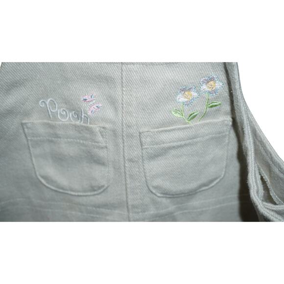 Vintage Disney Winnie the Pooh Embroidered Shortalls Romper 18M Baby - Picture 6 of 8